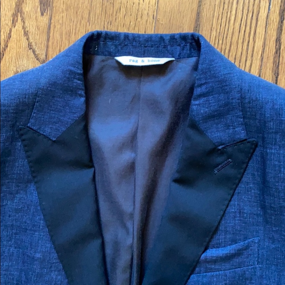 Rag & Bone linen tuxedo jacket 38